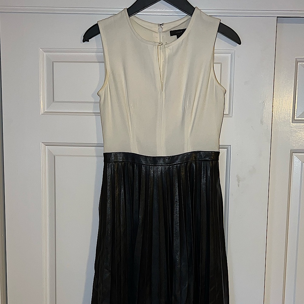 J Crew silk & leather dress